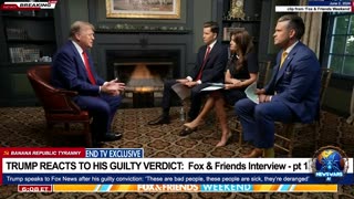 TRUMP REACTS TO HIS GUILTY VERDICT: Fox & Friends Interview ~ Part 1