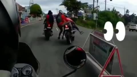 Bike Accident Funny Video Oh no Oh no ..😅