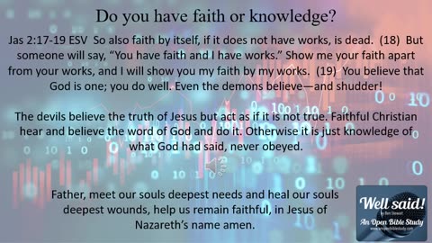 Do you have faith or knowledge?