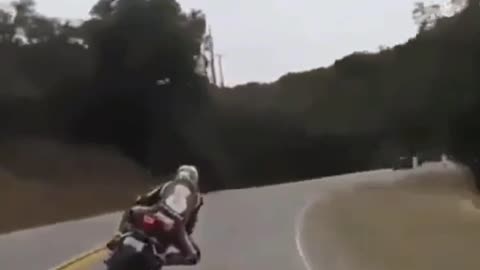 This Driver is Already Crazy in The motorcycle Race.
