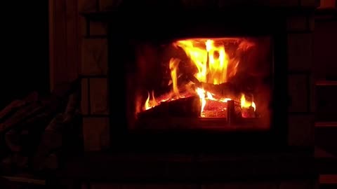 Fire , Fireplace , play in background, 1 Hour