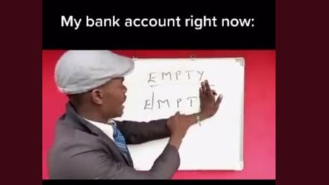 Empty bank account joke