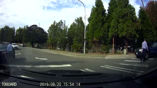 Cyclist Slammed by Subaru
