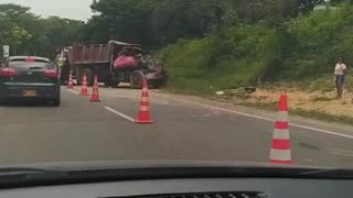 Accidente en la vía de Turbaco