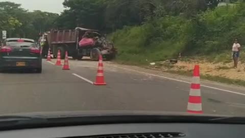 Accidente en la vía de Turbaco