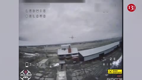 Ukrainian kamikaze drones attacked a hangar where Russian tanks and combat vehicles were stored