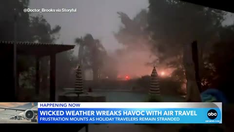 Severe weather wreaks havoc on air travel as holiday travelers remain stranded ABC News