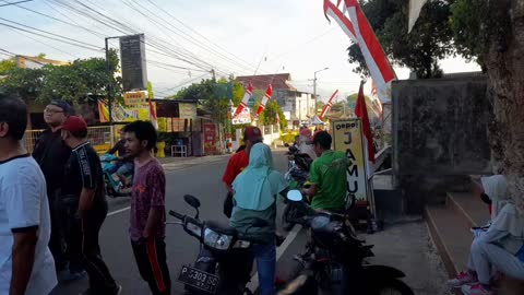 leisurely walk to commemorate the 77th independence of Indonesia