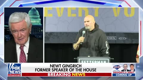 Newt Gingrich: Fetterman is more radical than Bernie Sanders