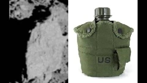 Moon Hoax -Drinking Flask Seen Hidden in Nevada Fake Moon Bay