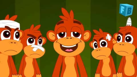 Five little monkeys jumping on the bed | Nursery Rhymes & kids songs | Number3kidstv