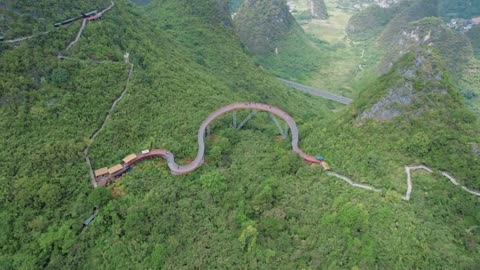 Peak Ruyi Scenic Spot, A Stunning Day to explore new fun in Yangshuo _ Aerial Photography _ China