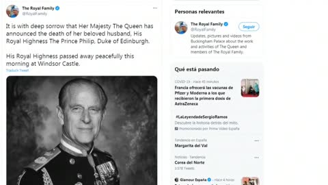 Murió el príncipe Felipe