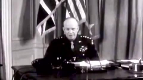 General Eisenhower delivers speech after being appointed Supreme Allied Commander in 1944