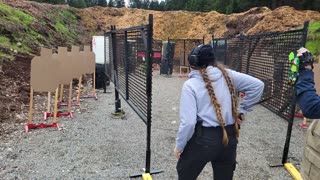 Long Shot team member Sam March IDPA match