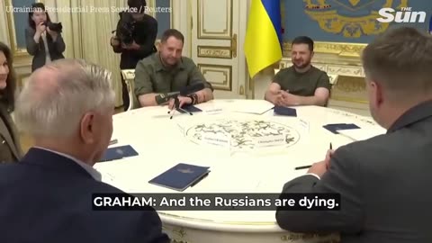 US Senator Lindsey Graham talks with Zelensky about killing Russians.