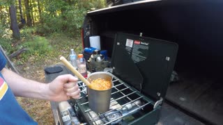 Canteen Cup Cooking American Chop Suey with Chicken (Goulash) Tailgate Thursday