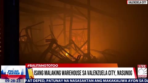 Malaking warehouse sa Valenzuela City, nasunog