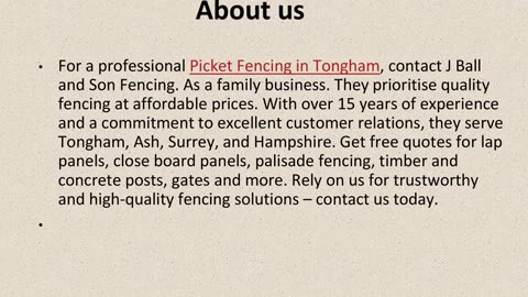 Best Close Board Fencing in Tongham.
