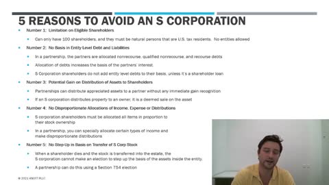 Top 5 Reasons to Avoid the S Corporation Election