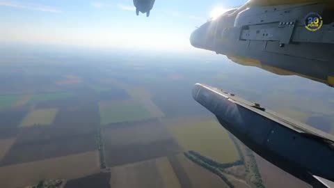 Ukrainian Su24 Launching 2 Storm Shadow Missiles