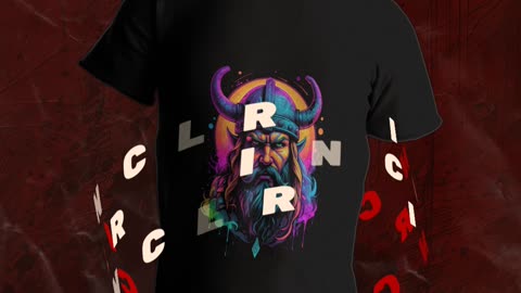 Colorful Viking T-shirt Design