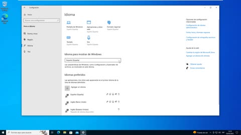 Change Windows 10 Language to English : System Display Language