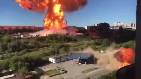 Gas station in explosion in Novosibirsk