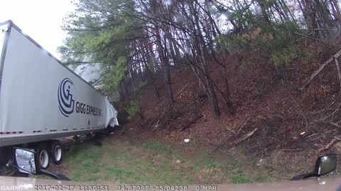 Distracted Truck Driver Causes Wreck