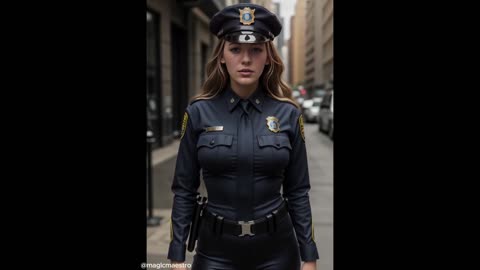 Blake Lively as Police Officer 4K AI Generated