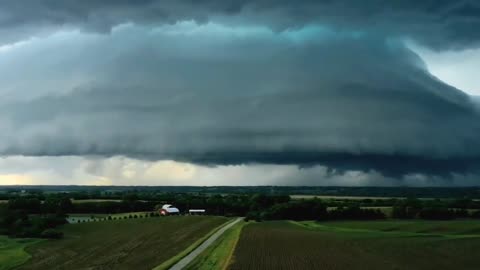 Incredible structure from a tornado warned supercell near Tecumseh, Nebraska earlier this evening