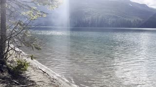 Shoreline Bench at Kachess Lake – Okanogan-Wenatchee – Washington – 4K