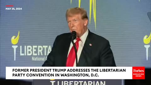 Donald Trump speaks at the 2024 Libertarian Convention