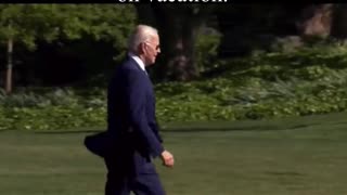 Dementia Biden runs off and won't answer questions