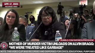 NY Mother Of Homicide Victim Tells Alvin Bragg: We Were Treated Like Garbage