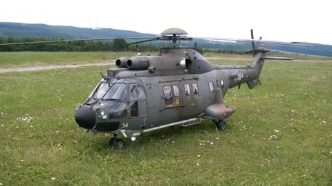 AS-332 SUPER-PUMA / HUGE RC SCALE MODEL ELECTRIC HELICOPTER / FLIGHT DEMONSTRATION