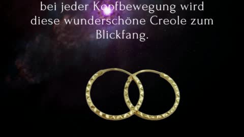 Creole Ohrring Diamantiert 9Kt Gold