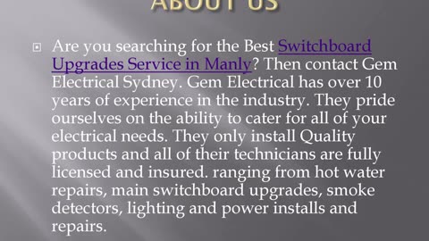 Best Switchboard Upgrades Service in Manly