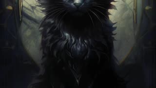 Black Cat | Gothic Art | Dark Art | Digital Art | Mysterious | Gloomy | Magic #blackcat #cat #magic