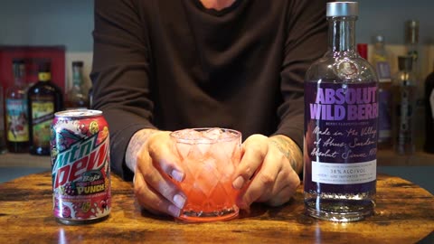 Absolut Wild Berri Vodka & Mtn Dew Baja Point Break Punch