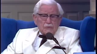 1979 Jim Bakker Colonel Harland Sanders Give thanks and praise to our lord and savior Jesus Christ