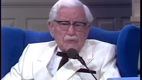 1979 Jim Bakker Colonel Harland Sanders Give thanks and praise to our lord and savior Jesus Christ