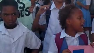 Protestas de estudiantes del Colegio Fernandez Baena