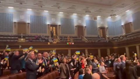 Waving the Ukraine flag in the U.S. House of Representatives