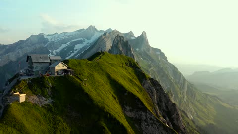 FLYING OVER SWITZERLAND (4K UHD) - Relaxing Music Amazing Beautiful Nature Scenery For Stress