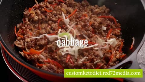 Easy Keto Diet Recipe Chili blackbean pork cabbage stir fry