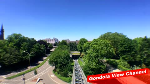 Gondola view of the environment capital in Germany - Schlossberg-bahn (HD)