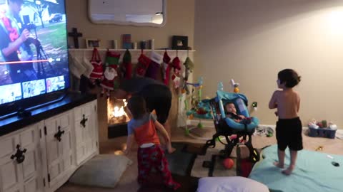 Dad pranks kids, throws Christmas "gift" in the fire