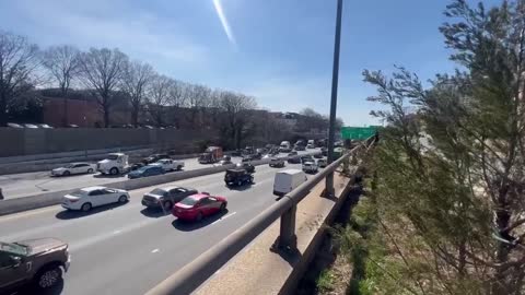 Major traffic near the DC area as Trucker Convoy take place