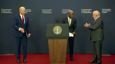 Biden forgets to shake Lula's hand, salutes the media, then walks off